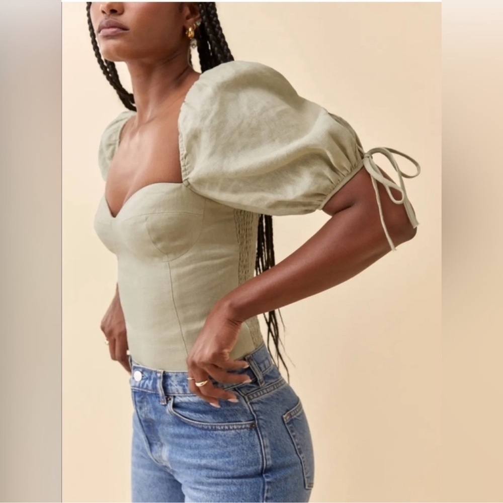 Reformation Maryland Linen Top NWT - Picture 10 of 12